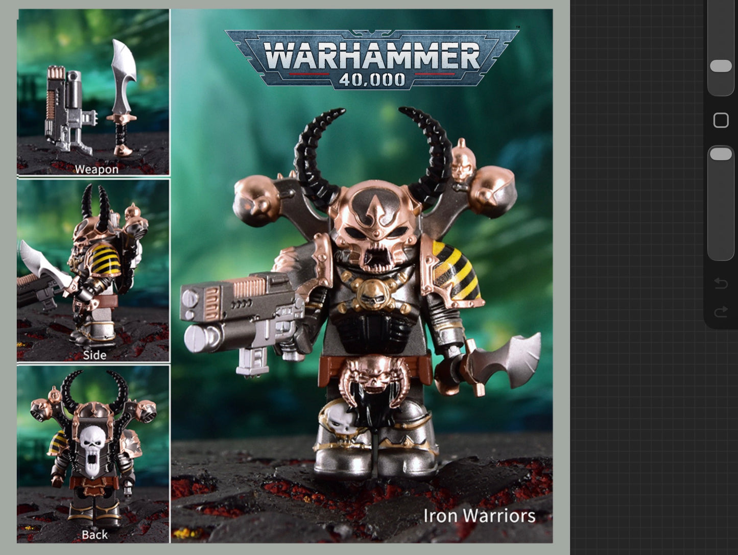 PREVENTE MINIFIGURE WARHAMMER 40K UNIVERS: IRON WARRIORS custom Disponibilité fin juin 2026