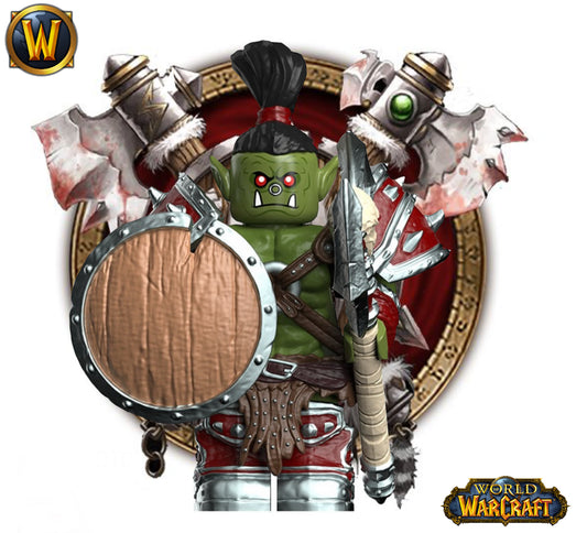 PRÉVENTE♥️♥️♥️MINIFIGURE WORLD OF WARCRAFT UNIVERS: ORC ♥️♥️♥️ custom Disponibilité