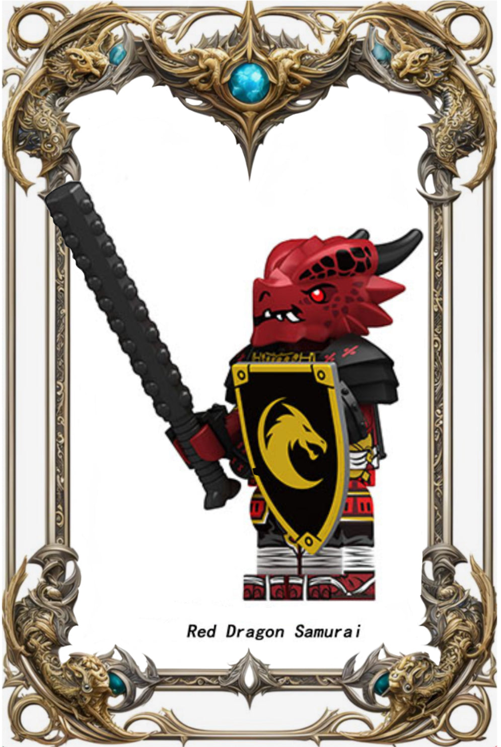 PREVENTE MINIFIGURE MÉDIÉVALE UNIVERS: RED DRAGON SAMOURAÏ Custom Disponibilité fin septembre 2025