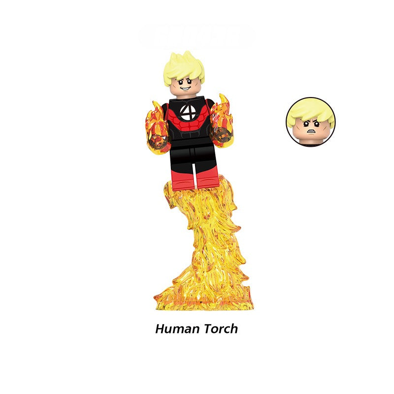 PREVENTE MINIFIGURE MARVEL UNIVERS: HUMAN TORCH RED-Y 4 ACTION custom Disponibilité octobre 2025