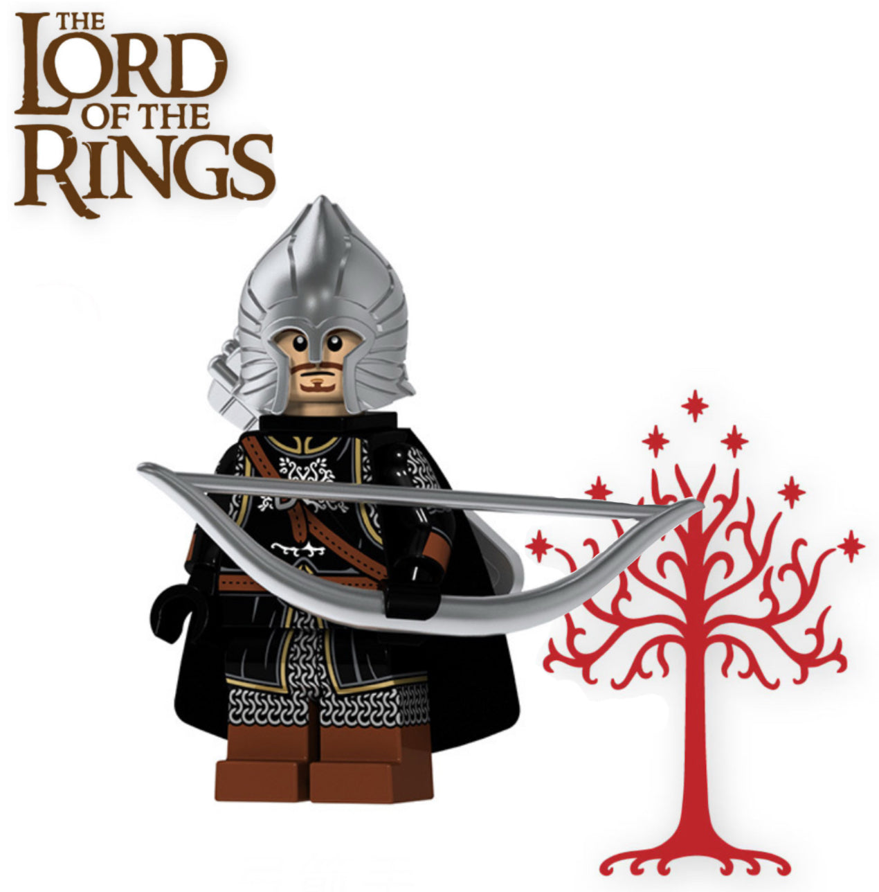 MINIFIGURE LOTR/ THE HOBBIT UNIVERS: GONDOR KNIGHT SOLDIER custom