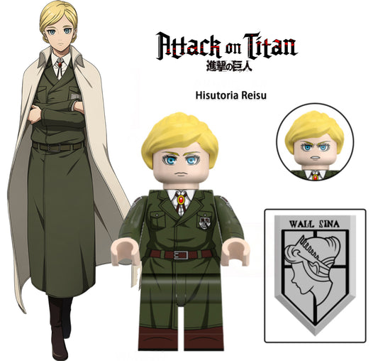 MINIFIGURE AOT UNIVERS: HISUTORIA REISU (L'Attaque des Titans) Custom
