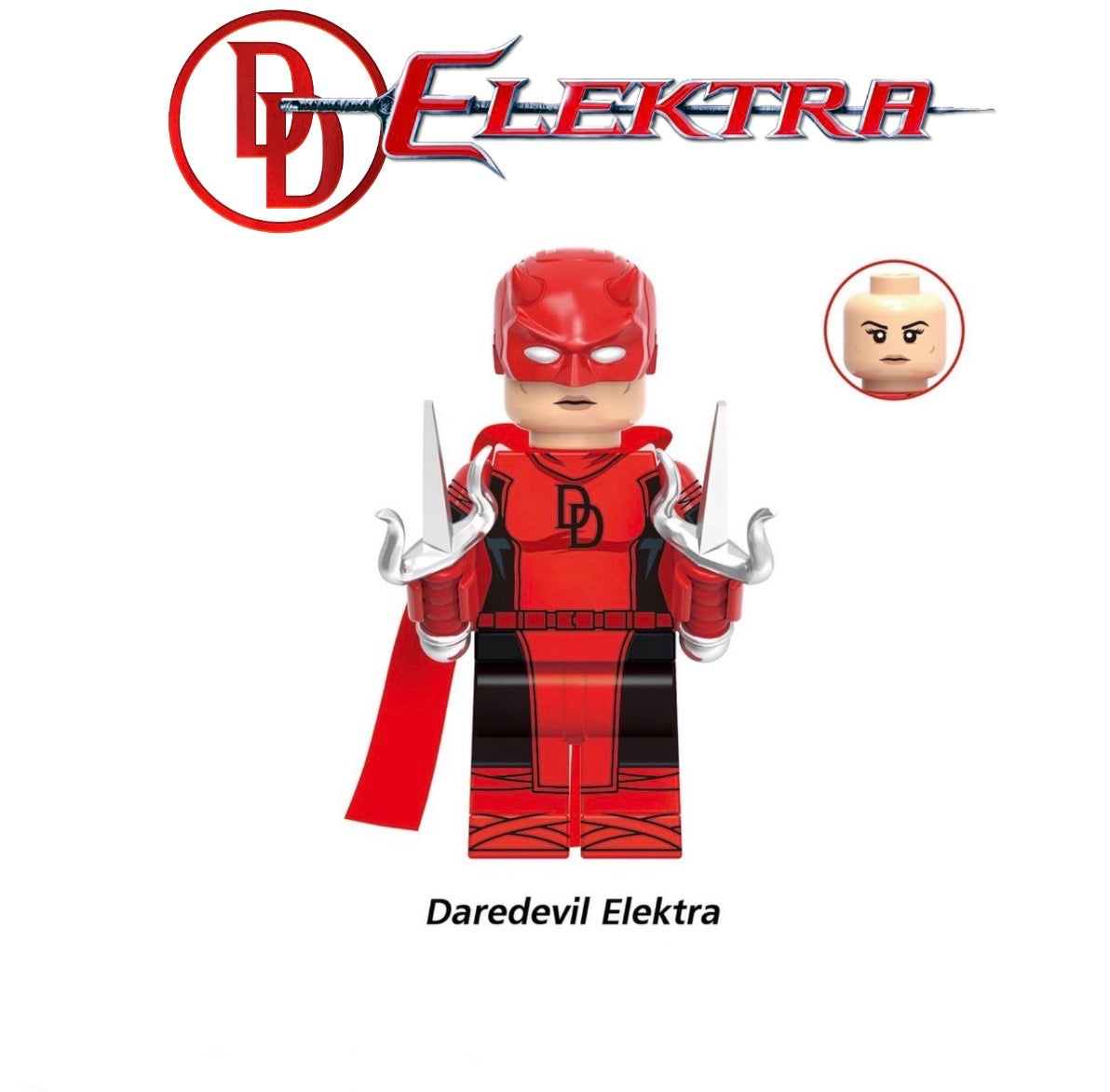MINIFIGURE MARVEL UNIVERS: DAREDEVIL ELAKTRA custom