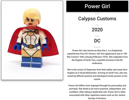 MINIFIGURE VINTAGE DC UNIVERS : POWER GIRL (2020) custom