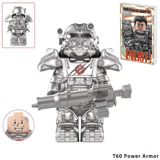 PREVENTE MINIFIGURE FALLOUT UNIVERS: T60 POWER ARMOR CUSTOM Disponibilité fin octobre 2024