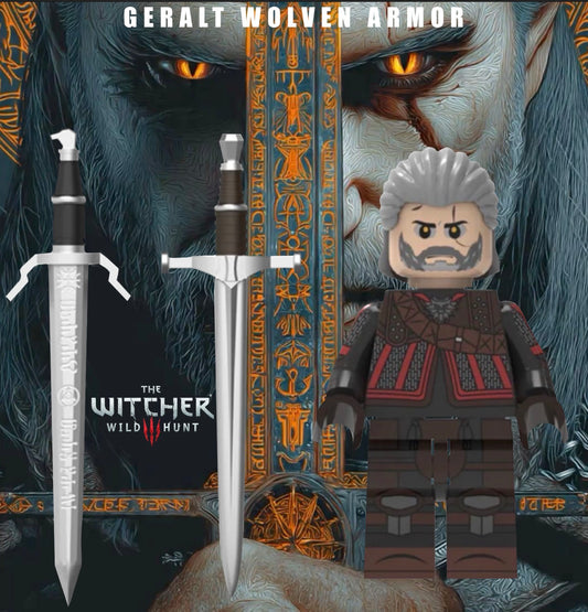 ⭐️⭐️⭐️MINIFIGURE THE WITCHER: GERALT WOLVEN ARMOR ⭐️⭐️⭐️custom