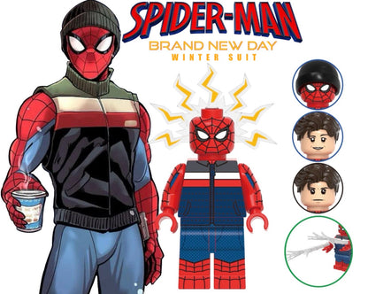 PREVENTE MINIFIGURE MARVEL UNIVERS: SPIDER-MAN BRAND NEW DAY WINTER SUIT Custom Disponibilité mi-septembre 2026
