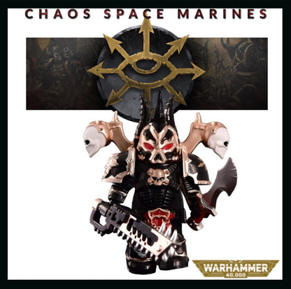 PREVENTE MINIFIGURE WARHAMMER 40K UNIVERS: CHAOS SPACE MARINES custom Disponibilité fin juin 2026