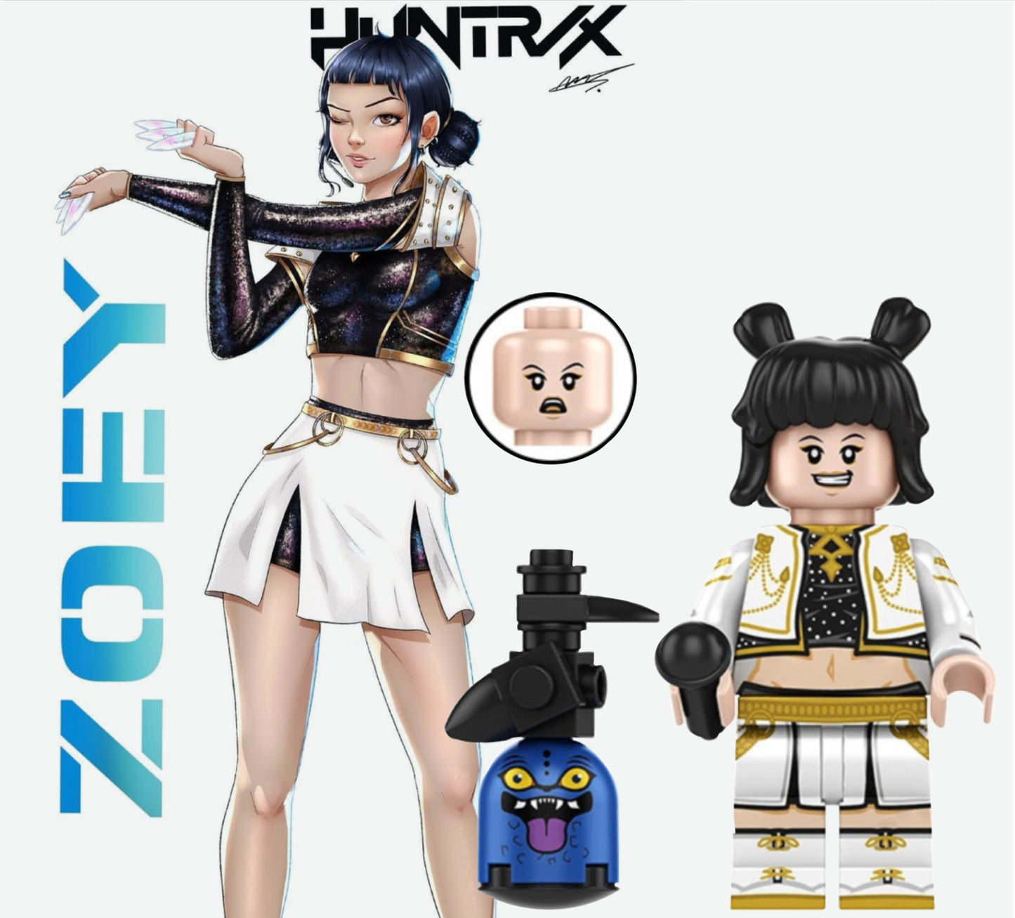 PREVENTE MINIFIGURE K-POP DÉMON HUNTER UNIVERS : ZOEY custom Disponibilité fin Novembre 2025