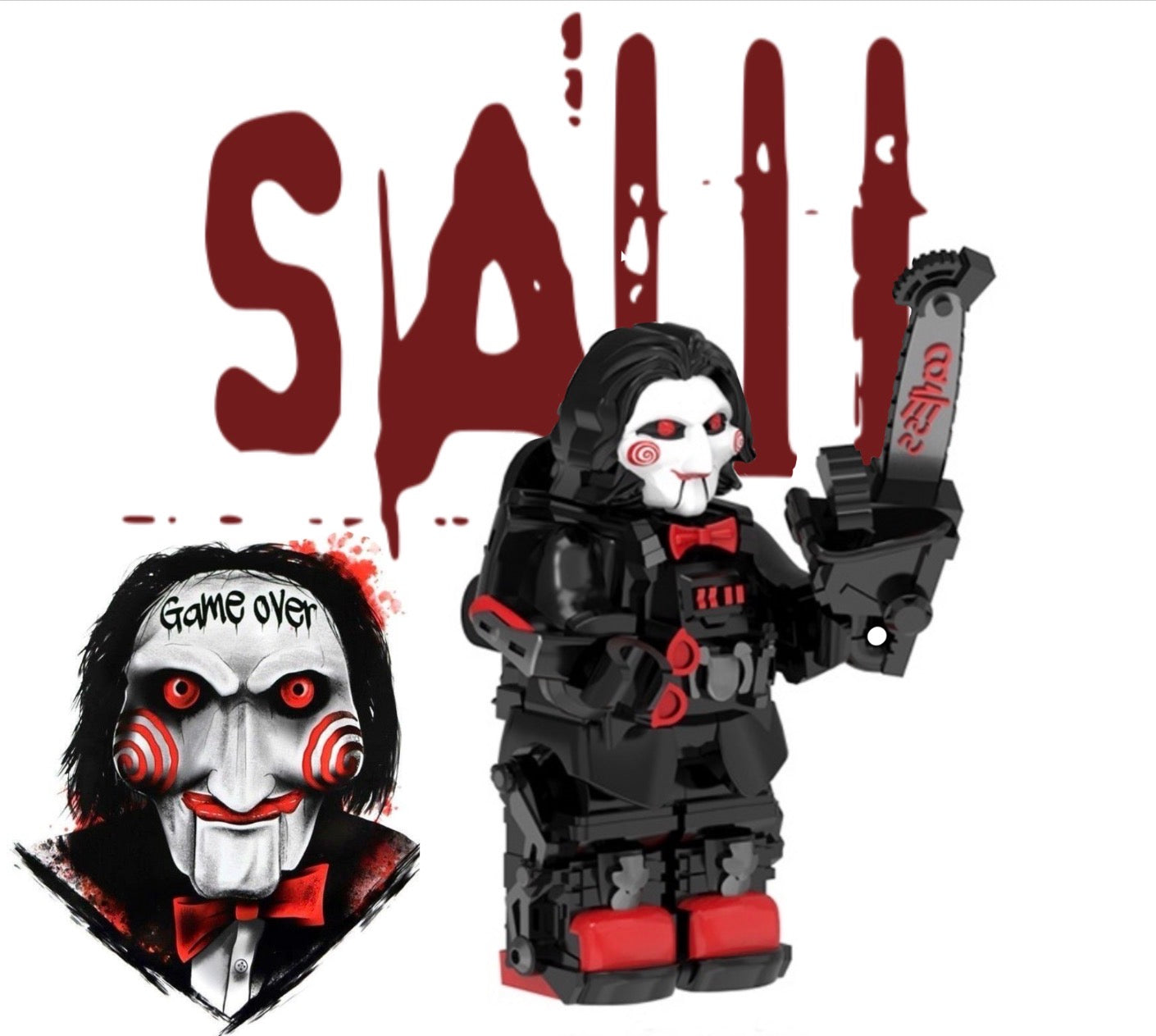 ♥️♥️SUPERBE MINIFIGURE HORREUR UNIVERS: BILLY THE PUPPET "SAW" ♥️♥️ CUSTOM