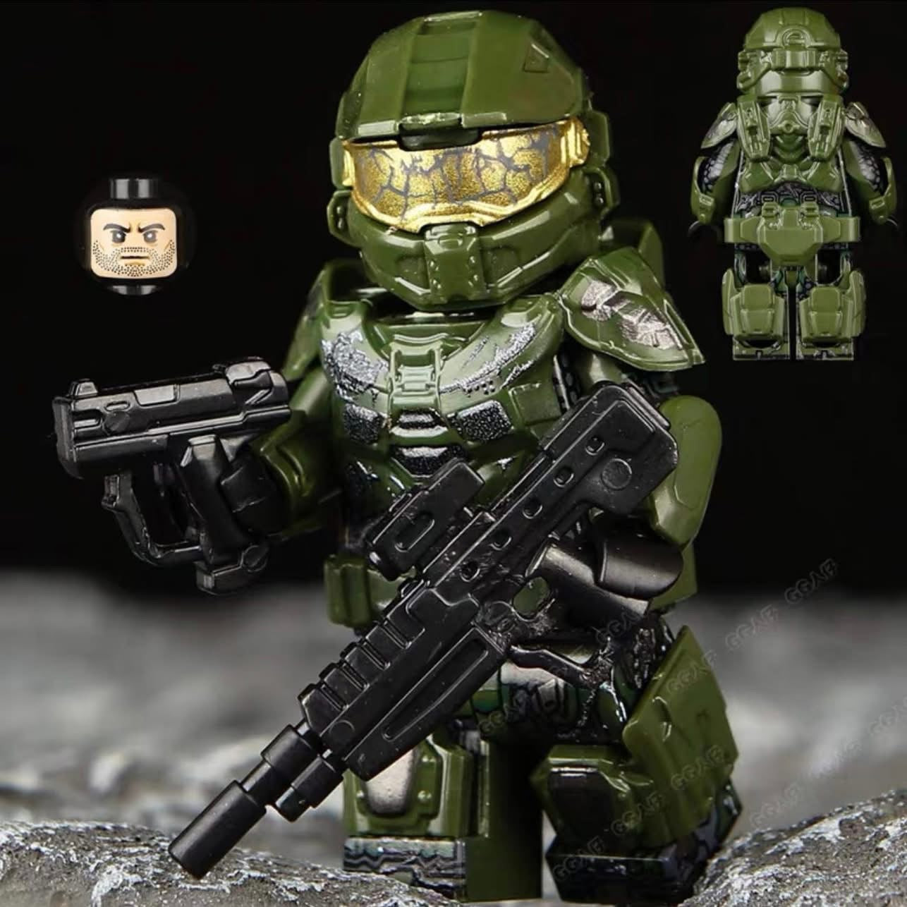 ⭐️⭐️MINIFIGURE HALO UNIVERS : SPARTAN MASTER CHIEF (Battledamage) ⭐️⭐️Custom