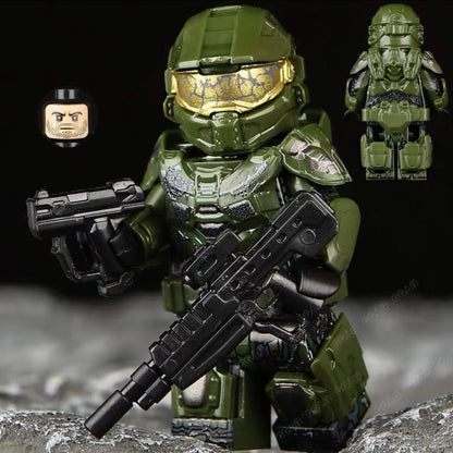 ⭐️⭐️MINIFIGURE HALO UNIVERS : SPARTAN MASTER CHIEF (Battledamage) ⭐️⭐️Custom