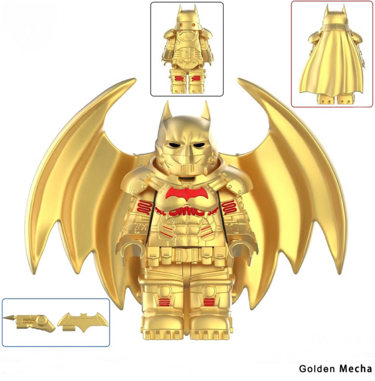 ♥️♥️♥️MINIFIGURE DC UNIVERS: BATMAN MECHA (GOLD) ♥️♥️♥️custom