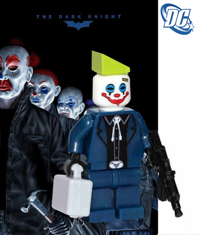 MINIFIGURE DC UNIVERS : THE DARK KNIGHT Joker's Henchman version 1 Custom ⚠️TRÈS RARE SORTIE 2016 (dernière pièce)