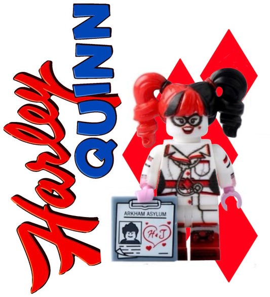MINIFIGURE DC UNIVERS DE 2017: NURSE HARLEY QUINN custom ⚠️TRÈS RARE ⚠️Dernière pièce
