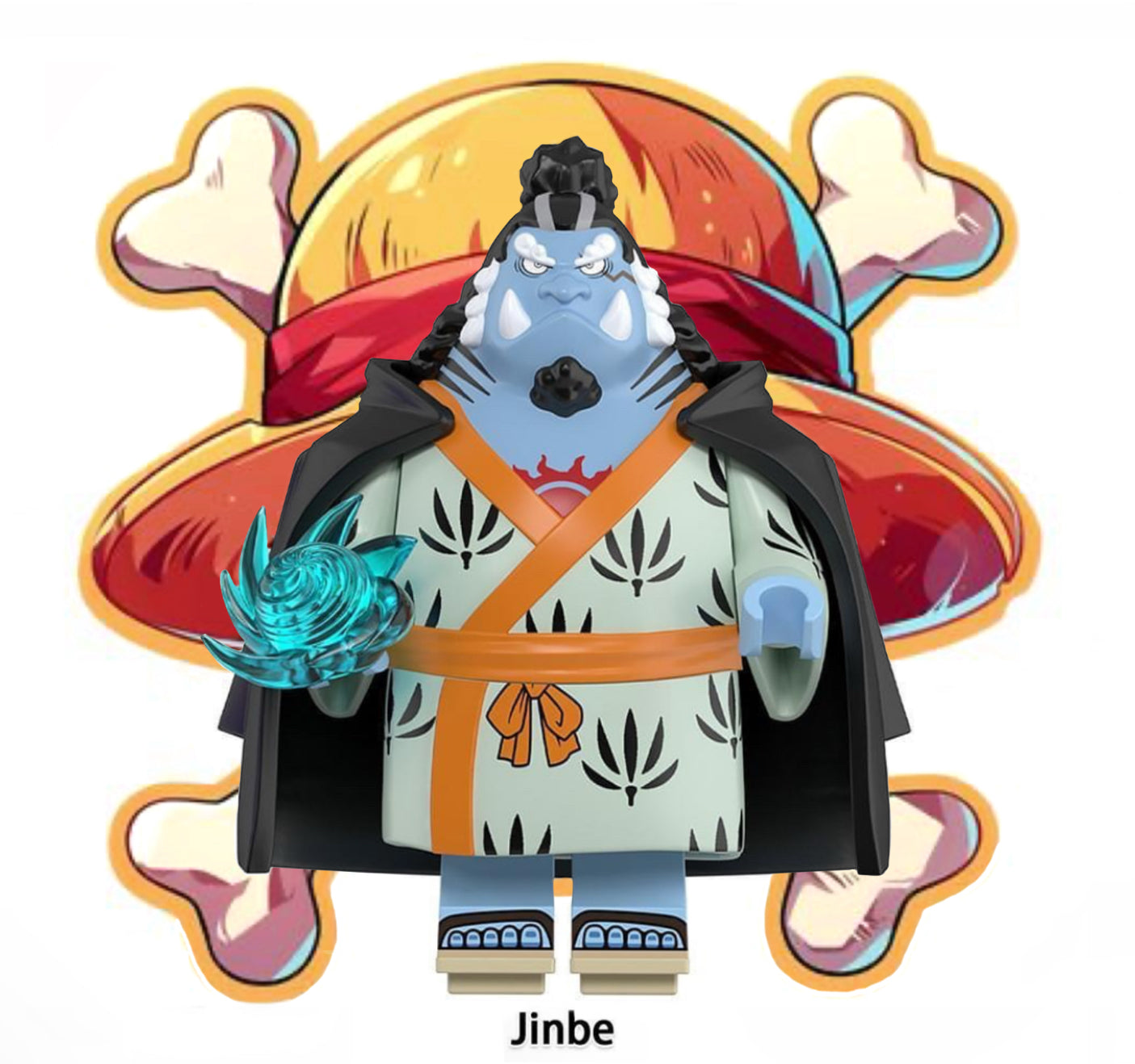 PREVENTE♥️♥️BIG MINIFIGURE ONE PEACE UNIVERS: JINBE ♥️♥️custom Disponibilité février 2025