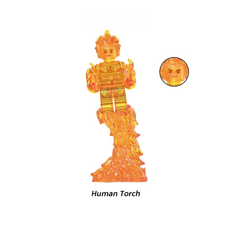 ♥️♥️♥️ MINIFIGURE MARVEL UNIVERS: HUMAN TORCH (version B)♥️♥️♥️ custom