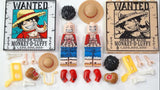 ♥️♥️♥️MINIFIGURE ONE PIECE UNIVERS: LUFFY + SOCLE WANTED(version A) ♥️♥️♥️custom