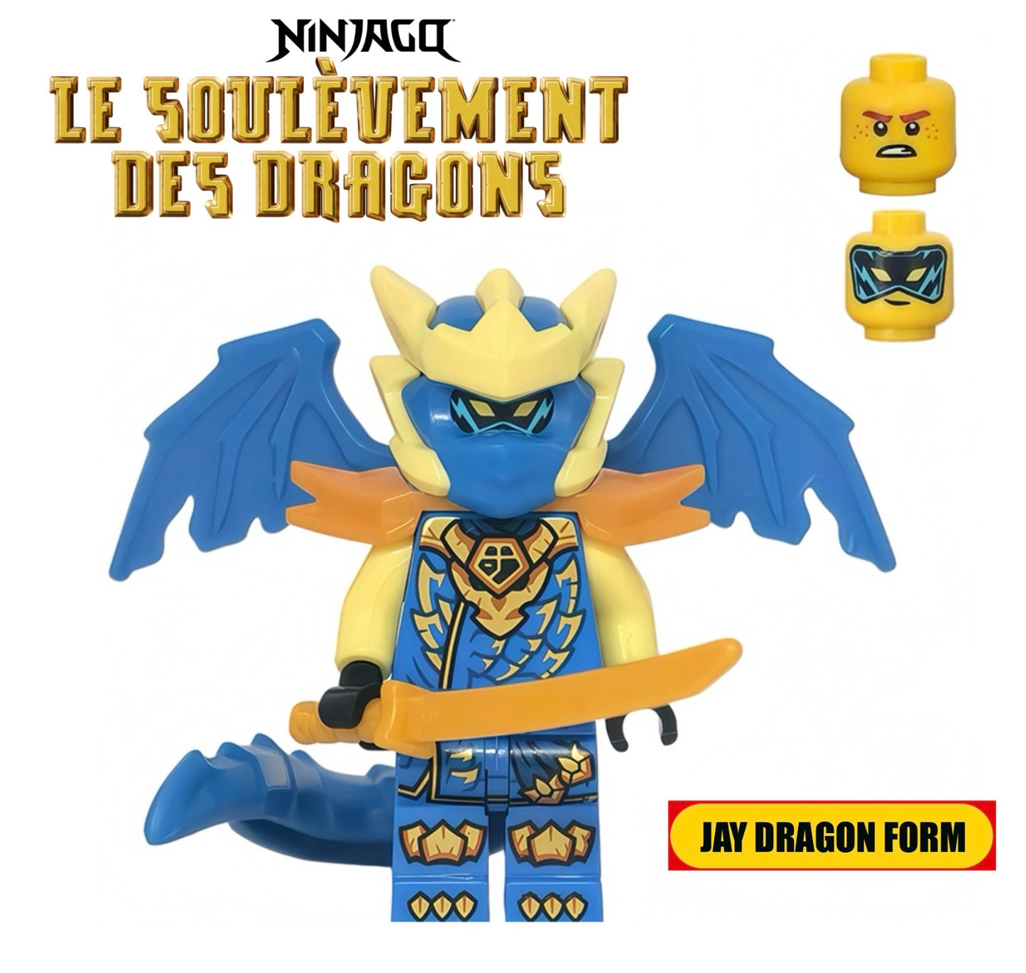 ⭐️ ⭐️MINIFIGURE NINJAGO UNIVERS: JAY DRAGON FORM ⭐️ ⭐️ CUSTOM Disponibilité fin avril 2026