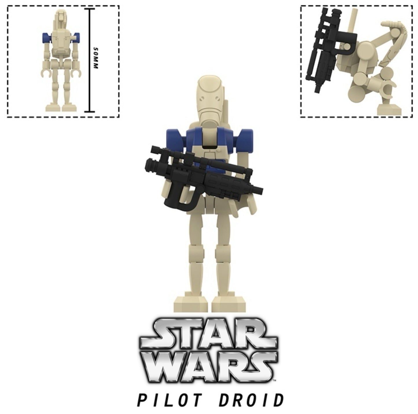 ⭐️ TOP ZEDBRICK 2026 ⭐️MINIFIGURE STAR WARS UNIVERS: BATTLE DROID PILOT DROID (new model) ⭐️⭐️Custom