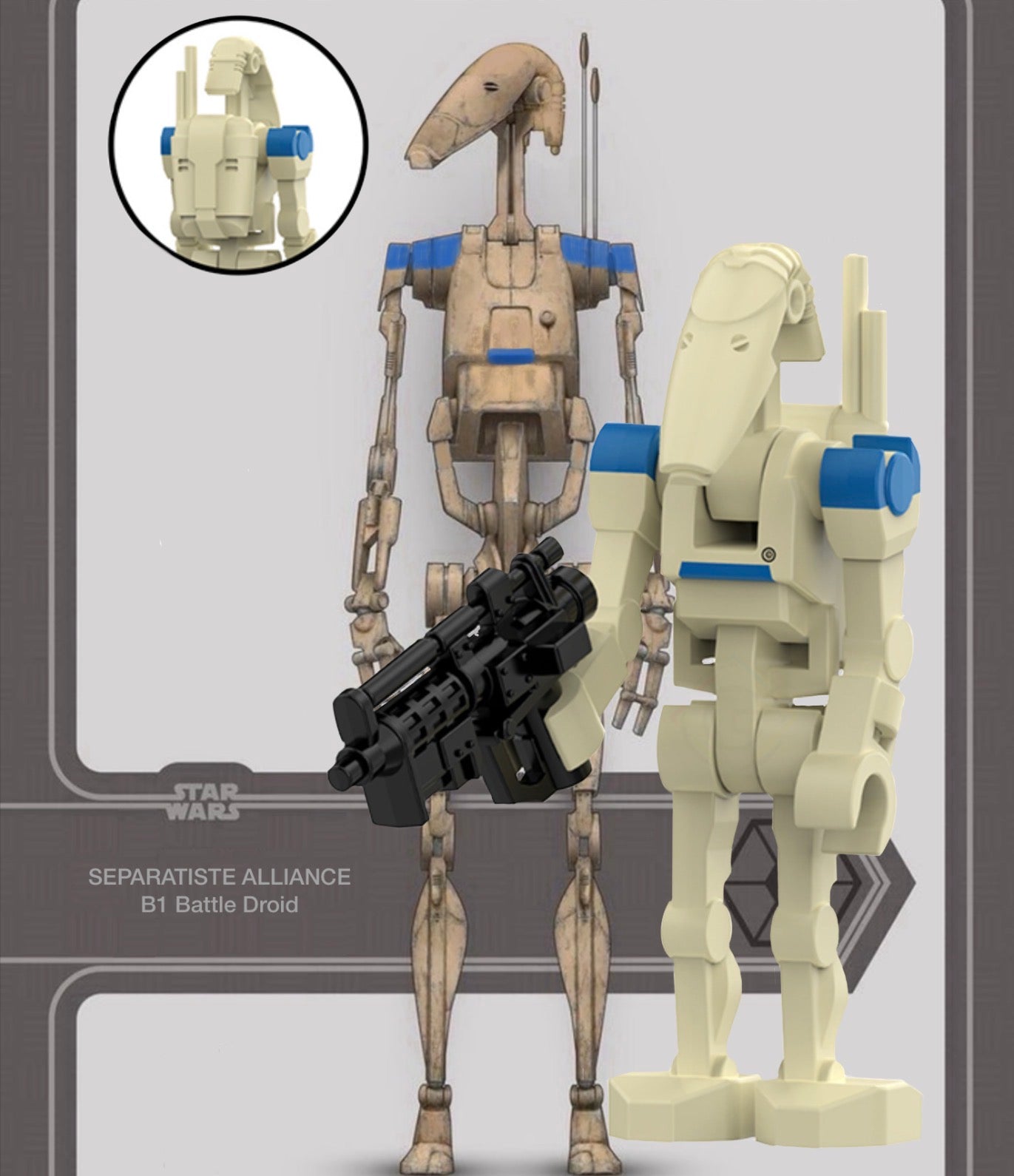 PREVENTE MINIFIGURE STAR WARS UNIVERS:  BATTLE DROID CUSTOM Disponibilité mi-septembre 2026