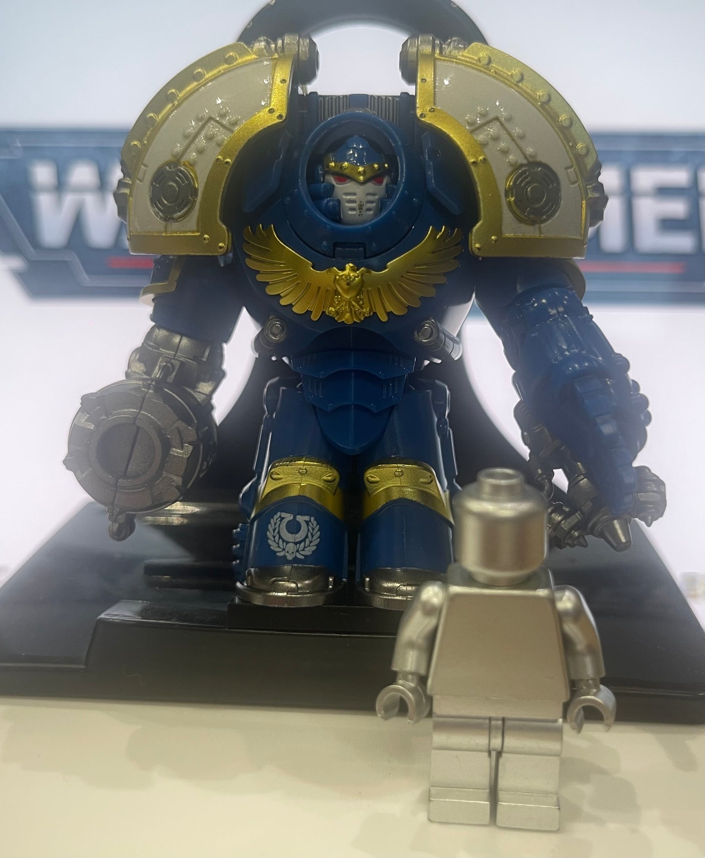 ⭐️⭐️⭐️BIG MINIFIGURE WARHAMMER 40K UNIVERS: SATURNINE PATTERN-ULTRAMARINE ⭐️⭐️⭐️custom