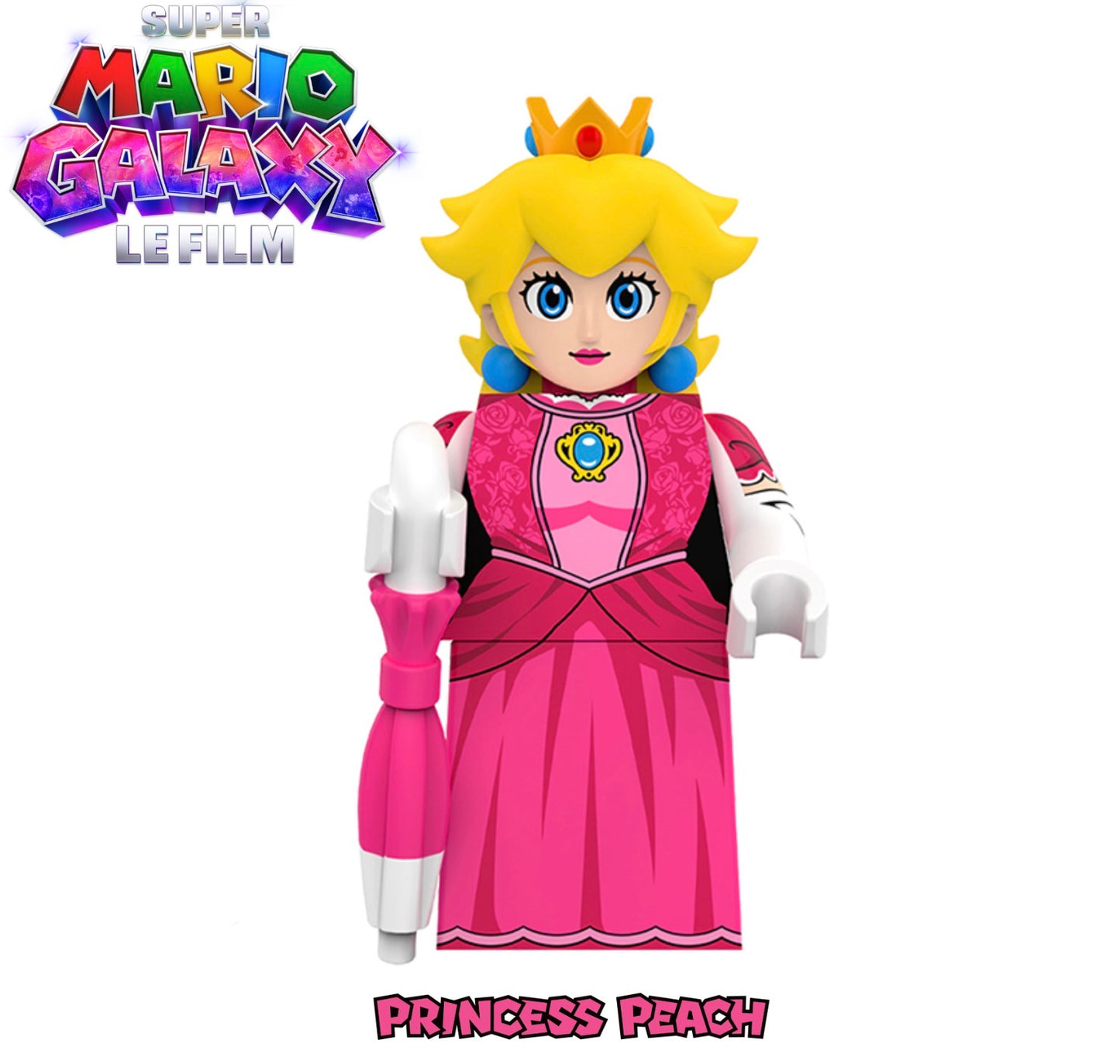 PREVENTE MINIFIGURE SUPER MARIO UNIVERS: PRINCESSE PEACH custom Disponibilité fin août 2026