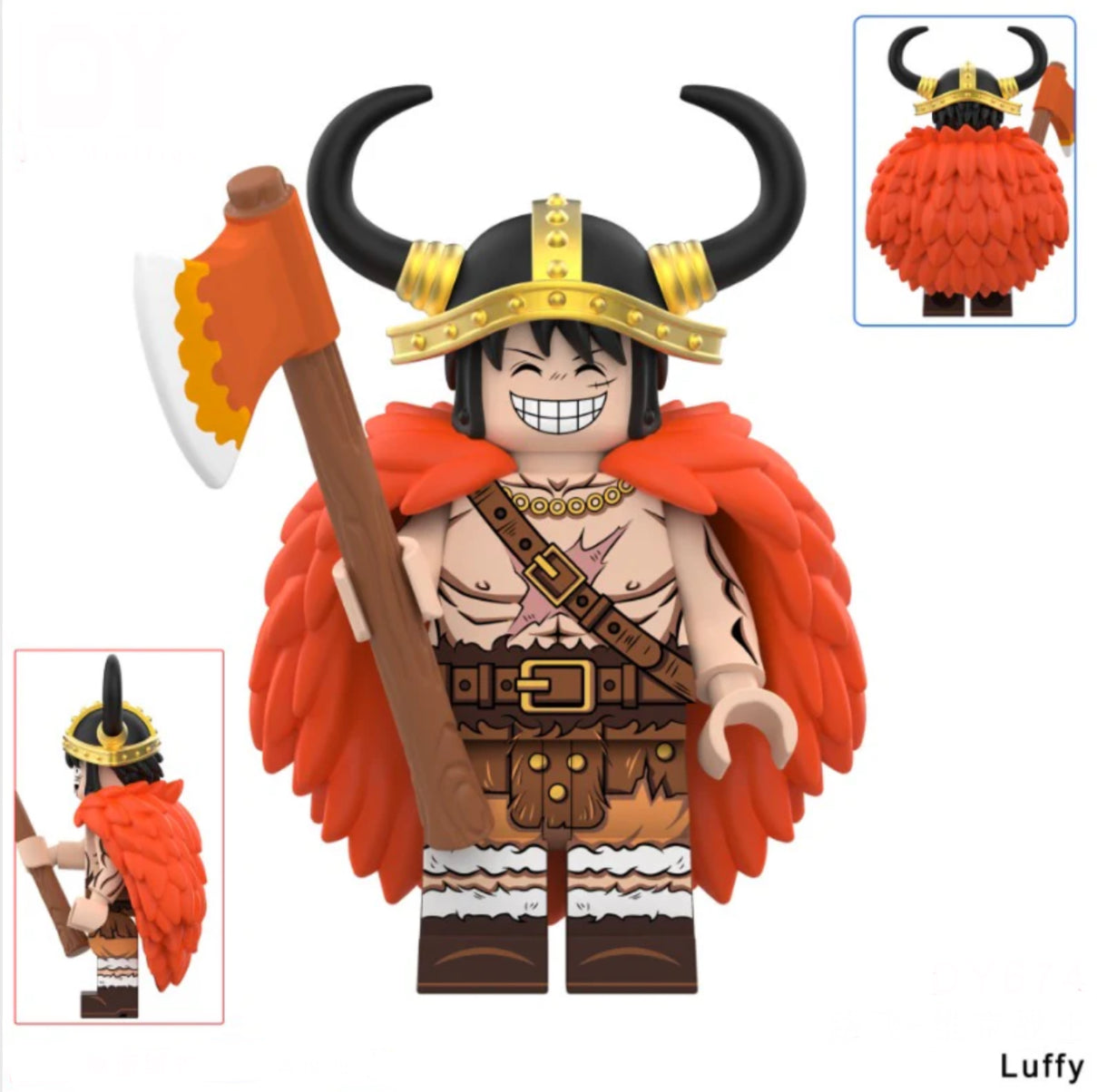 PREVENTE♥️♥️♥️MINIFIGURE ONE PEACE UNIVERS: MONKEY D.LUFFY VIKING ♥️♥️♥️custom Disponibilité octobre 2025