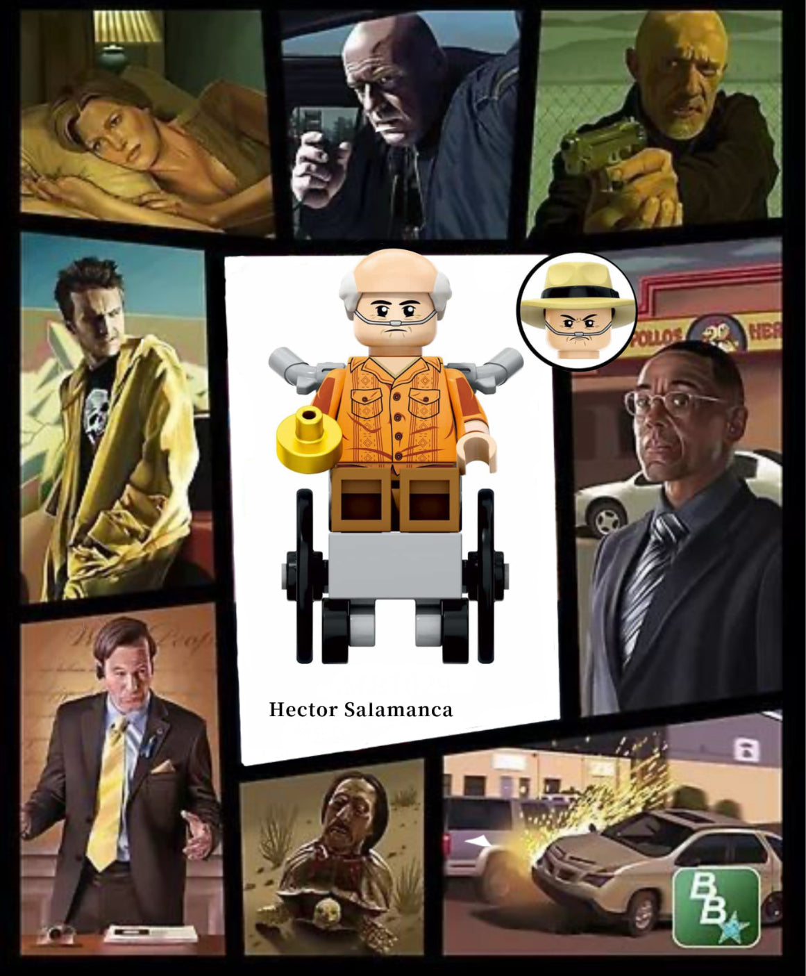 MINIFIGURE BREAKING BAD UNIVERS: HECTOR SALAMANCA custom