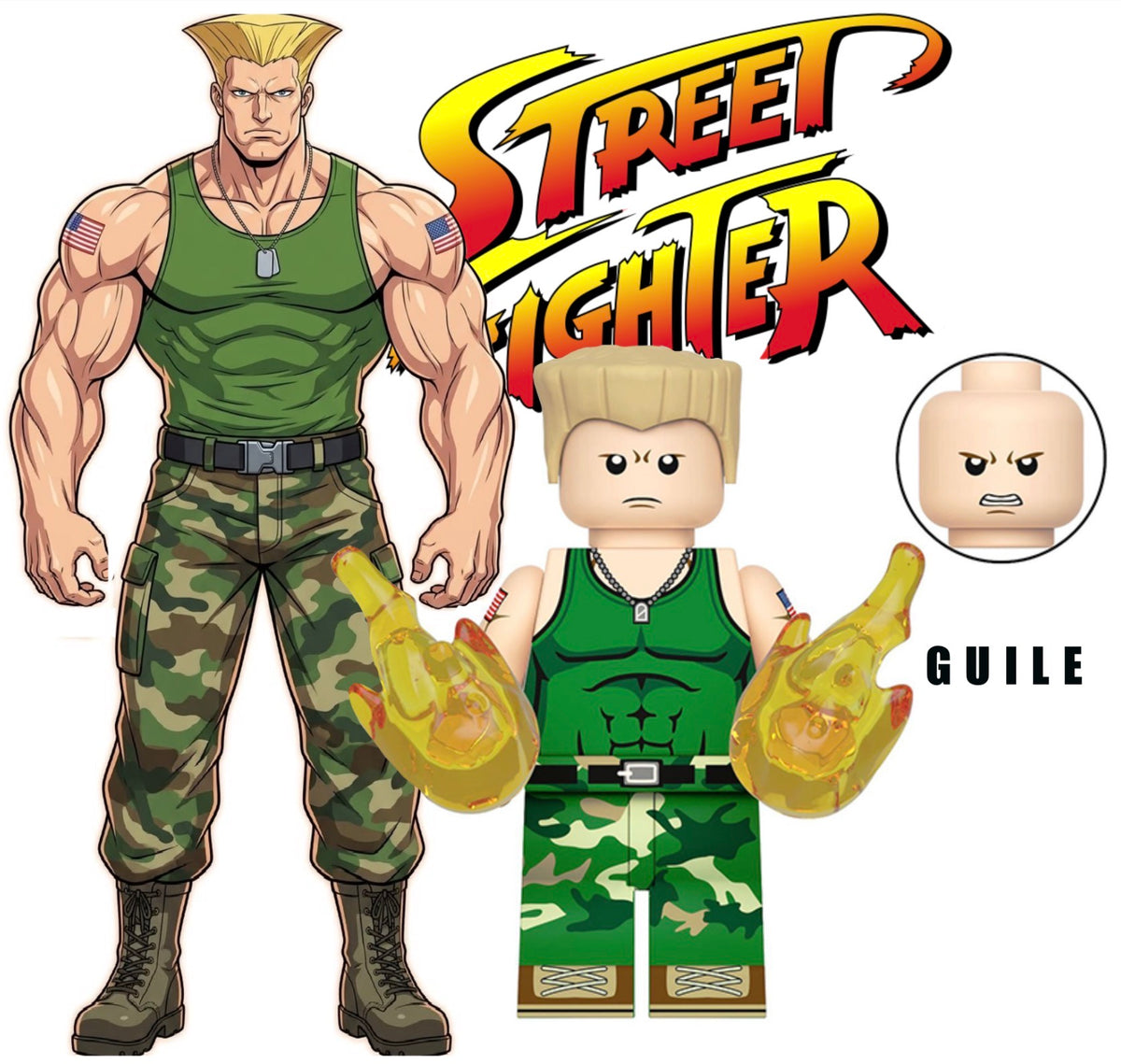 PREVENTE MINIFIGURE STREET FIGHTER: GUILE Custom Disponibilité Octobre 2026