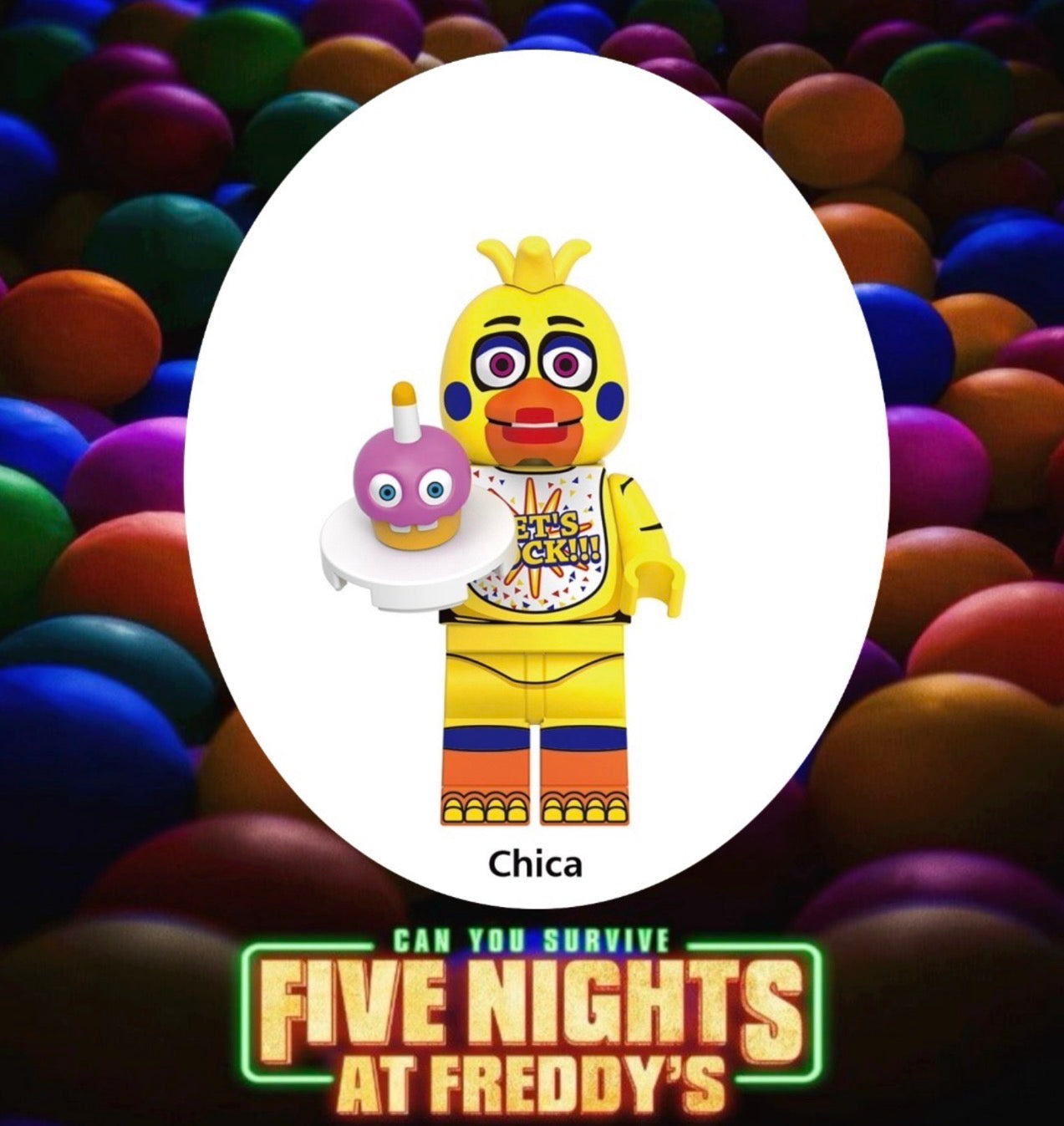 MINIFIGURE HORREUR UNIVERS: CHICA "FIVE NIGHTS AT FREDDY’S"CUSTOM