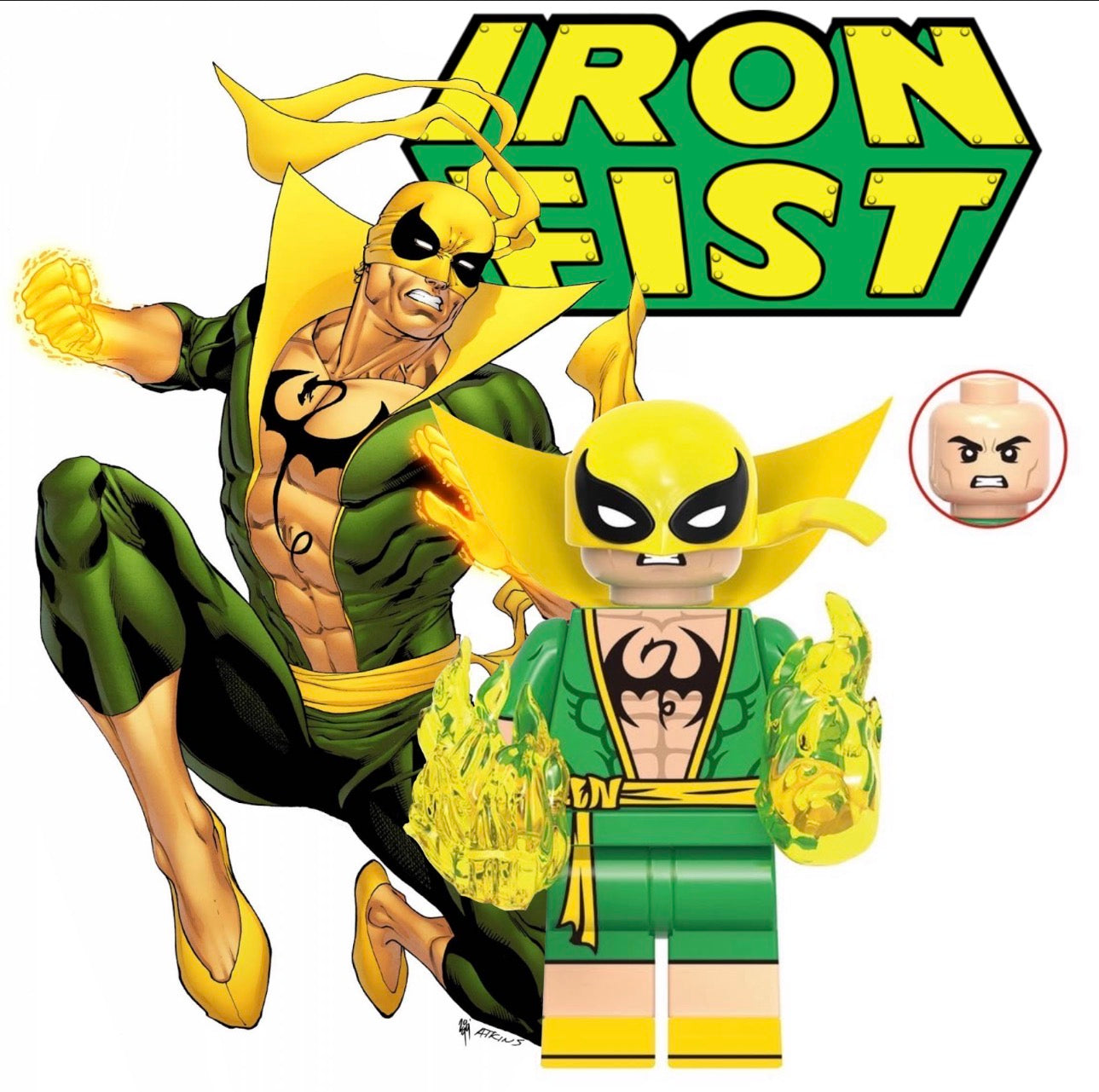 PREVENTE MINIFIGURE MARVEL UNIVERS: IRON FIST COMICS custom Disponibilité fin Mai 2026