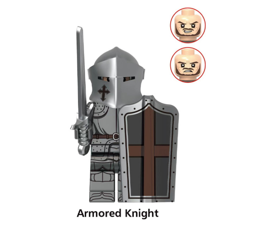 MINIFIGURE MÉDIÉVALE UNIVERS: ARMORED KNIGHT Custom