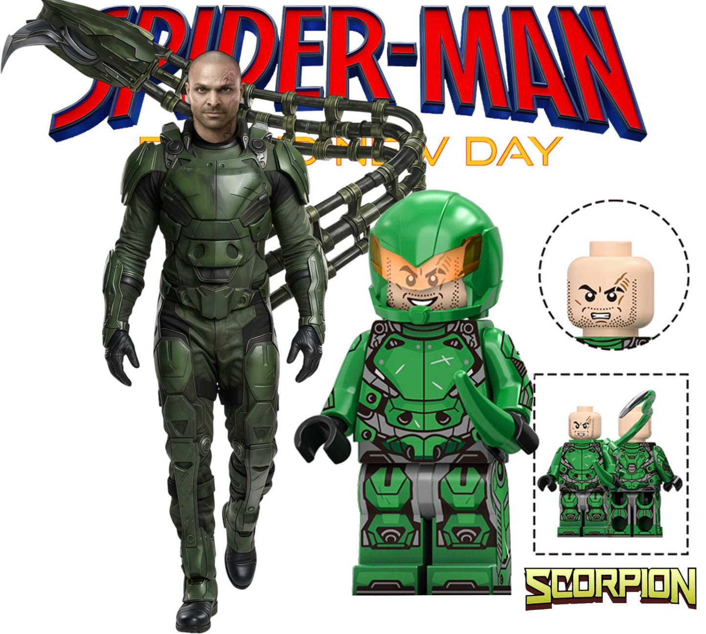 PREVENTE MINIFIGURE MARVEL UNIVERS (SPIDERMAN): SCORPION Custom Disponibilité mi-septembre 2026