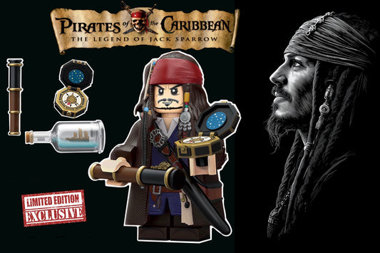 SUPERBE⭐️⭐️⭐️MINIFIGURE DISNEY UNIVERS EDITION LIMITÉE : JACK SPARROW (Version A)⭐️⭐️⭐️custom