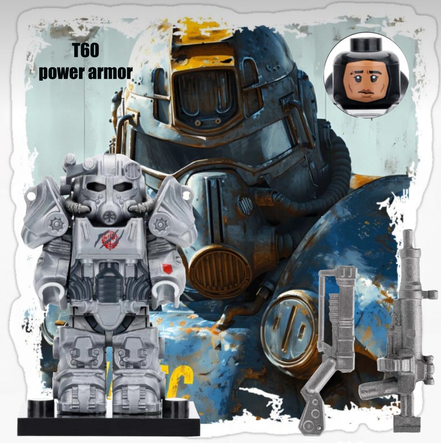 PREVENTE MINIFIGURE FALLOUT UNIVERS: T60 POWER ARMOR CUSTOM Disponibilité fin octobre 2024