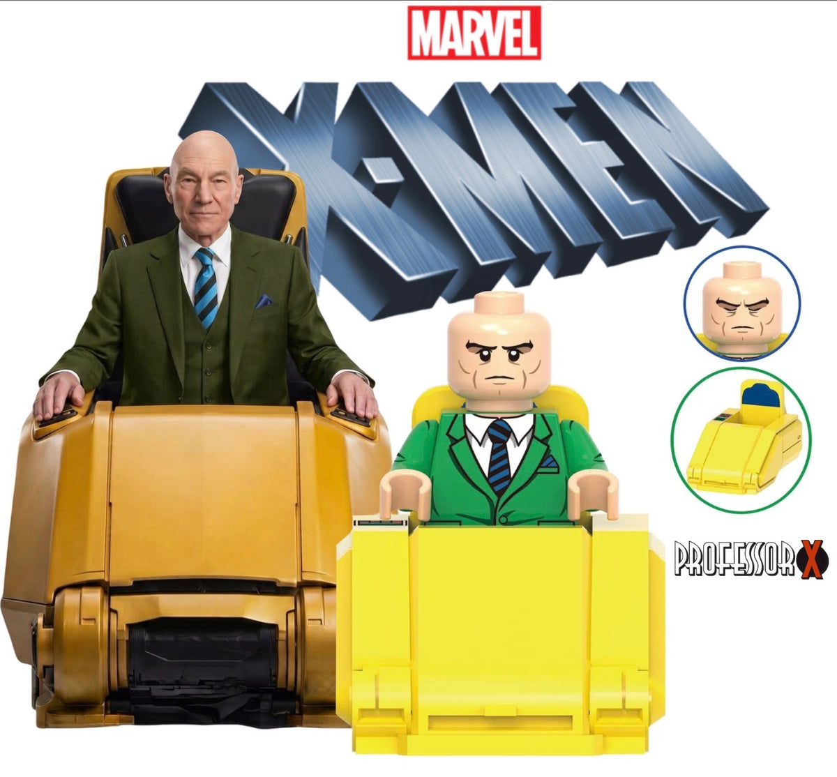 PREVENTE MINIFIGURE MARVEL UNIVERS: PROFESSEUR XAVIER Custom Disponibilité Novembre 2026