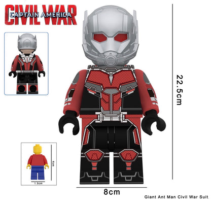 PRÉVENTE GIANT MINIFIGURE MARVEL UNIVERS: GIANT ANT MAN CIVIL WAR SUIT 22,5cm  custom Disponibilité mi-septembre 2026