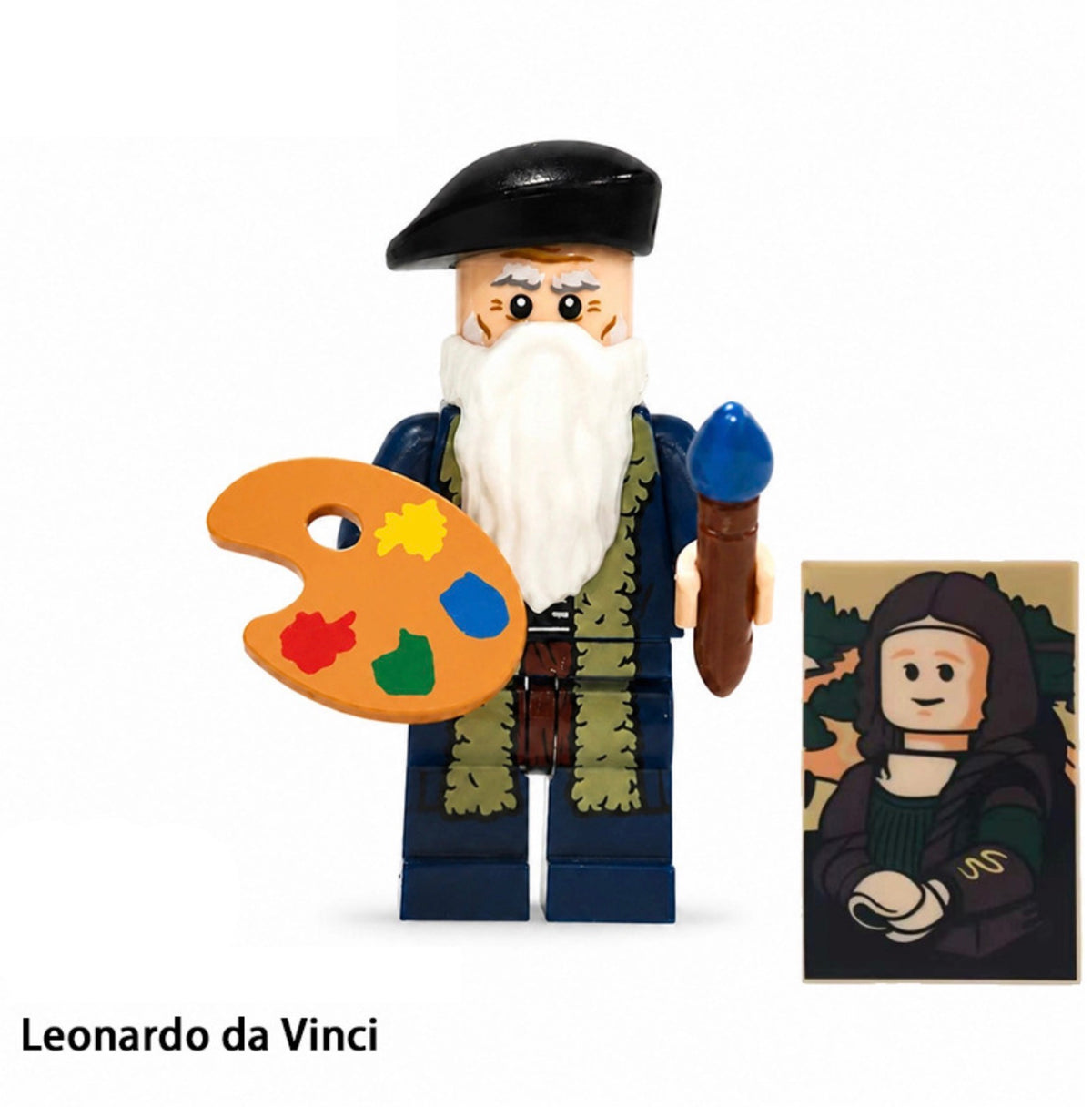 PREVENTE MINIFIGURE CÉLÉBRITÉS UNIVERS: LÉONARD DE VINCI (Mona Lisa) Custom Disponibilité fin septembre 2026