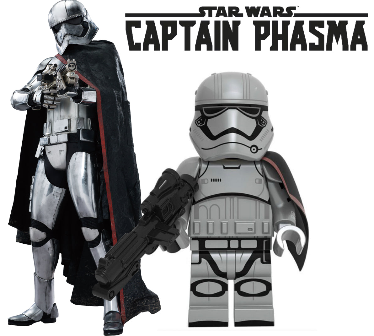 ♥️♥️♥️MINIFIGURE STAR WARS UNIVERS : CAPTAIN PHASMA ♥️♥️♥️CUSTOM