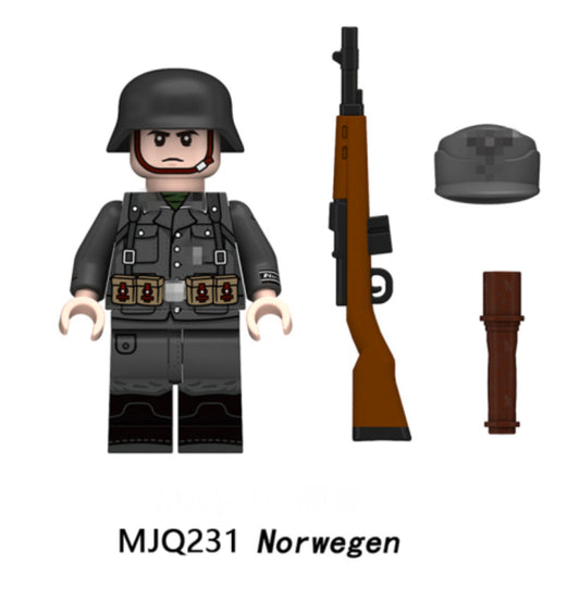 ♥️♥️MINIFIGURE MILITAIRE UNIVERS: WORLD WAR II DIVISION NORVEGIENNE ♥️♥️custom