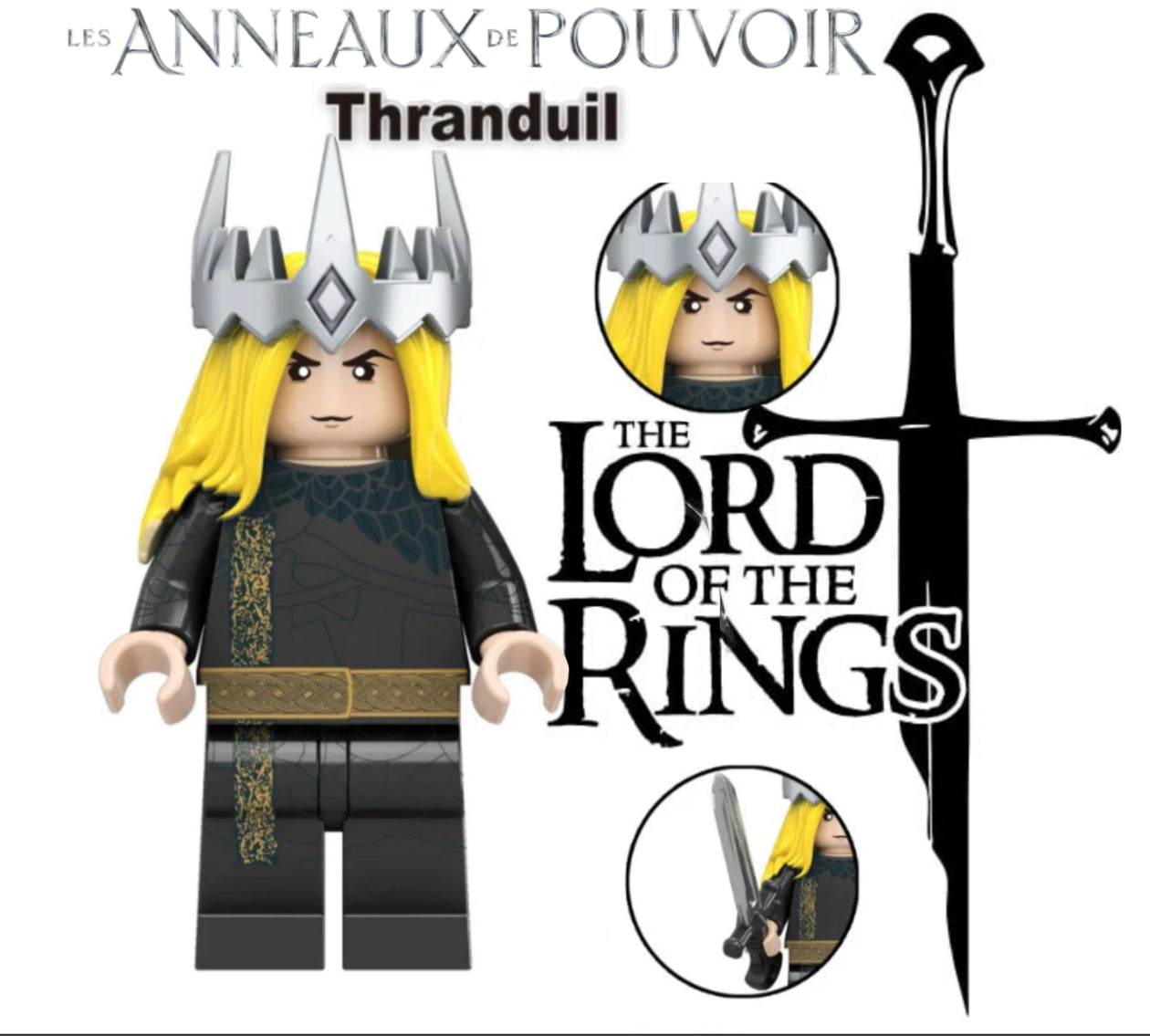 MINIFIGURE LOTR/HOBBIT/TROP UNIVERS: THRANDUIL CUSTOM