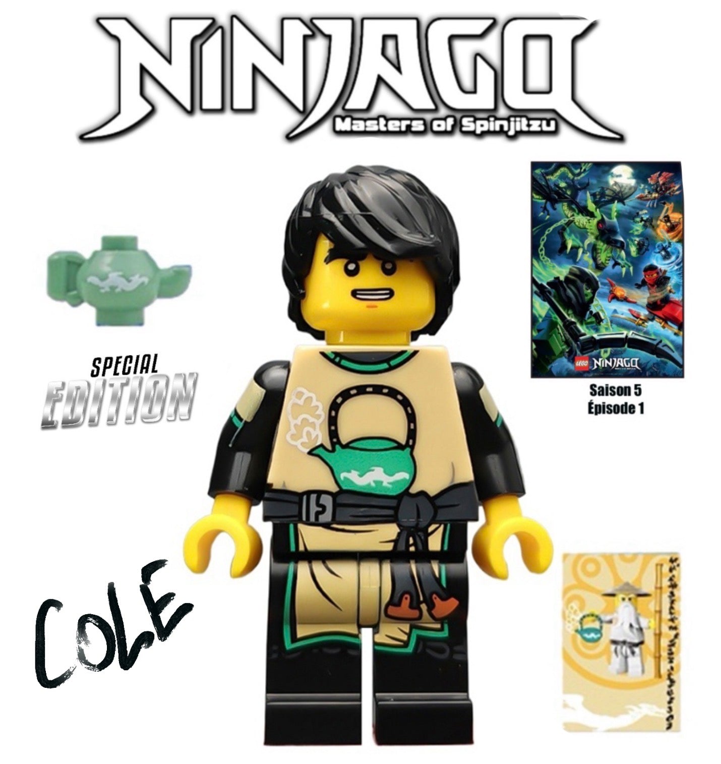 PREVENTE MINIFIGURE NINJAGO MASTERS OF SPINJITZU UNIVERS: COLE CUSTOM Disponibilité fin mai 2026