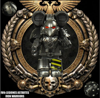 MINIFIGURE WARHAMMER 40K UNIVERS: IVth LEGIONES ASTARTES IRON WARRIORS custom