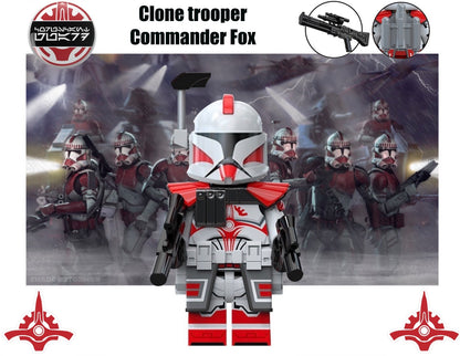 MINIFIGURE STAR WARS UNIVERS: CORUSCANT CLONE TROOPER COMMANDER FOX Custom