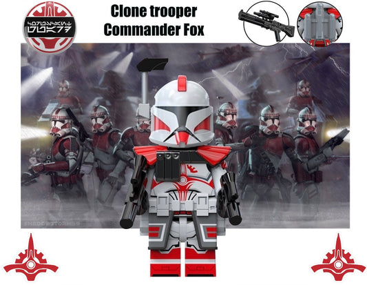 MINIFIGURE STAR WARS UNIVERS: CORUSCANT CLONE TROOPER COMMANDER FOX Custom