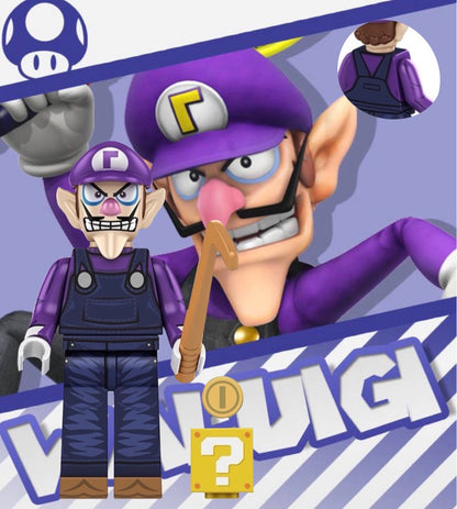 MINIFIGURE SUPER MARIO GALAXIE UNIVERS: WALUIGI custom
