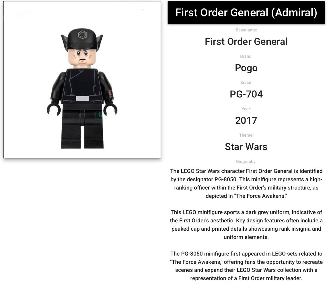 MINIFIGURE STARWARS UNIVERS RARE (Année 2017): FIRST ORDER JET TROOPER custom