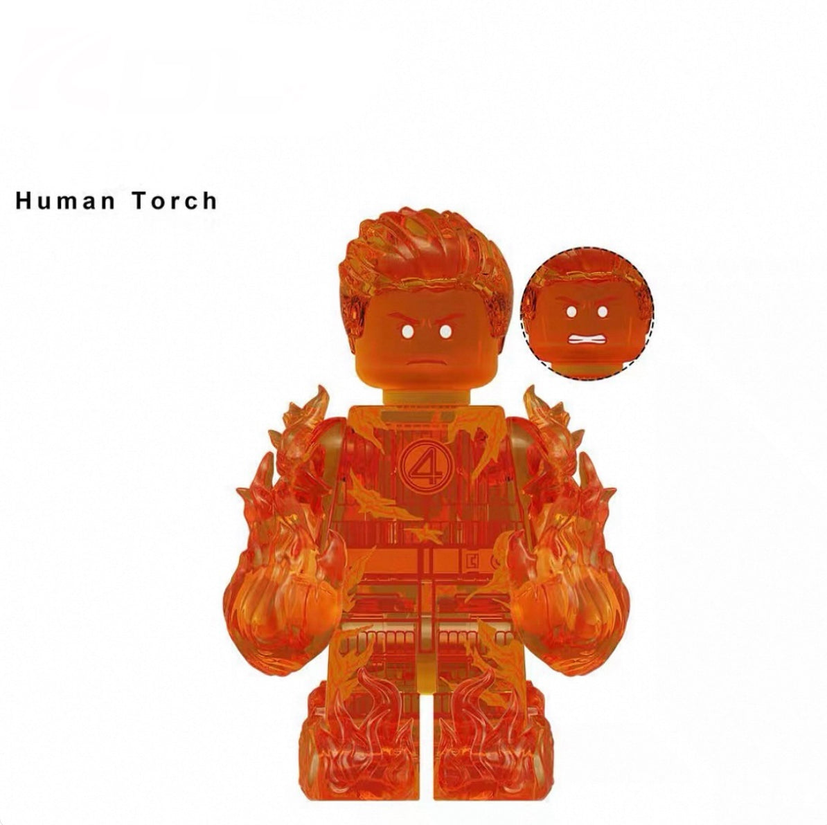 PREVENTE ♥️♥️♥️MINIFIGURE MARVEL UNIVERS:FANTASTIC FOUR HUMAN TORCH ♥️♥️♥️custom Disponibilité fin octobre 2025