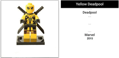 MINIFIGURE MARVEL UNIVERS: YELLOW DEADPOOL custom 2015 ⚠️INTROUVABLE ⚠️Dernière pièce